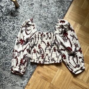 Joie XS puff sleeve blouse